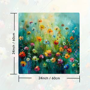 TEMU 1개 20인치×24인치/24인치×24인치, 꽃 무늬, 세탁기와 건조기 상단 보호 매트, 세탁기 먼지 커버 매트, 주방 액세서리, 미끄럼 방지, 세탁실 욕실 가정 장식, 방 장식