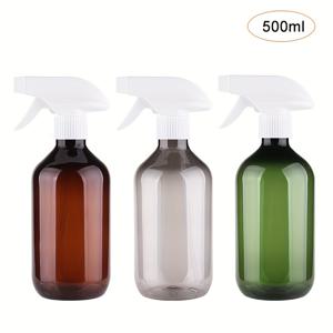 TEMU 3개 플라스틱 스프레이 병 세트 - 10oz/16oz 다목적 재사용 미스트 스프레이어, BPA 프리, 세척 용액, 식물 관수, 헤어 케어, 공기 청정을 위한 조절 가능한 노즐, 스트림 및 미세 미스트 옵션, 무향