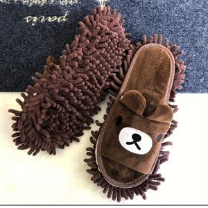 TEMU 1 쌍의 분리 가능한 게으른 걸레 슬리퍼 - 모든 크기에 맞는 파이버 청소 신발, 욕실 및 가정용으로 쉽게 말리는 시스템이 있는 욕실 청소 신발 | 귀여운 걸레 신발 디자인 | 내구성이 뛰어난 파이버