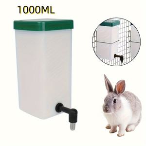 TEMU 작은 애완동물용 쉬운 걸이형 자동 물병 - 600ml/1000ml, 토끼 & 햄스터에 적합, 튼튼한 PP 소재