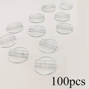 TEMU 100개 투명 아크릴 카드 거치대 - 게임 카드, 명함, 메뉴, 라벨용 다용도 반투명 플라스틱 스탠드 - 가정, 사무실 장식, 파티 용품에 이상적, 카드 정리|세련된 카드 거치대|튼튼한 아크릴, 모든 행사용 카드