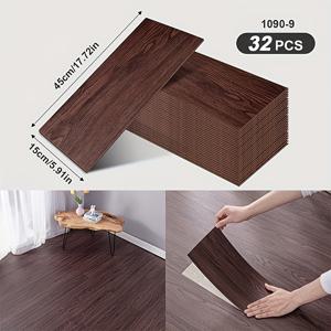 TEMU 32개 3D 목재 그라인 비닐 바닥 타일, 17.72