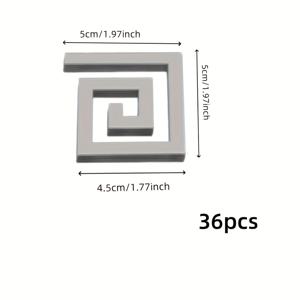 TEMU 현대 스타일 아크릴 자체 접착 거울 스티커 36개 세트, 5cm/10cm - 거실, 침실, 홈 가구 벽 및 창문 장식용