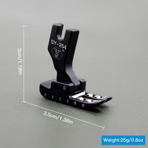 TEMU SHUYUSEWING 블랙 티타늄 스틸 롤러 프레서 풋 - 헤비웨이트 인조 가죽 코팅 원단용, 컴퓨터식 스티치 기계와 호환 가능, 정밀한 재봉 및 뜨개질 작업을 위한 내구성 있는 금속 구조