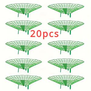 TEMU 20개 PVC 딸기 식물 지지대, 3개의 튼튼한 다리 - 건강한 딸기, 과일 보호를 위한 내구성 있는 성장 랙 보호 프레임 홀더 케이지, 모울 로트, 스택 가능, 내구성 있는 PV