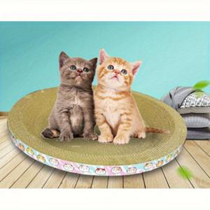 TEMU 스타더스트 H1 둥지 모양 고양이 스크래치 보드 & 침대 - 내구성 있는 페이퍼보드 고양이 발톱 갈기판과 질감 표면, 인도어용 인체공학적 둥지 디자인, 다기능 스크래칭 패드 및 휴식용 베드