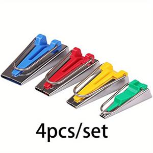 TEMU 4pcs/5pcs 패브릭 바이어스 테이프 메이커 도구 4 가지 크기 패브릭 바느질 퀼트 바이어스 바인딩 메이커 DIY 퀼트 DIY 패치 워크 도구