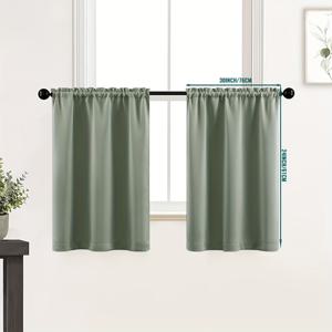 TEMU 2pcs 농가 발란스 커튼 - 주방, 침실, 거실, 욕실 및 사무실용 로드 포켓 디자인 - 반투명 프라이버시 셰이드, 쉬운 관리 폴리에스터 원단, 거실용 커튼