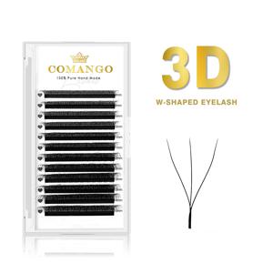 TEMU 12줄 CoMango W-Shape 속눈썹 연장, 0.07mm, 혼합 길이 8-15mm, 3D/4D/5D 미리 만들어진 팬, 부드러운 자연스러운 룩, 크로스/캣 아이 스타일, 초보자에게 적합, 다양한 속눈썹 스타일|자연스러운 룩 속눈썹|부드러운 질감 속눈썹