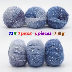 TEMU 6개 세트 부드러운 그라데이션 말레드 원사 묶음 - 각 300g, 파스텔 무지개 색상 (연두, 라벤더, 옐로우, 혼합, 코랄, 크림, 핑크, 블러쉬), 포근한 프로젝트용 푹신한 울 혼방 니트 원사, 포근한 니트 프로젝트 | 그라데이션 원사 | 울 혼방 원사|뜨개실