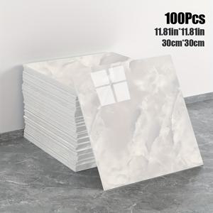 TEMU 50개/100개 빈티지 그레이 대리석 벽 타일 - 욕실, 주방, 거실용 자체 접착식 비닐 배경 - 쉽게 벗겨내고 붙이기, 창문 디자인으로 제거 가능한 벽 장식, TV 배경, 욕실 벽지에 이상적, 현대 벽 장식, 쉬운 설치, 대리석 벽 타일
