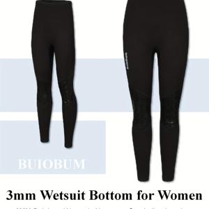 TEMU 부이오붐 여성용 3mm 네오프렌 스노클링 레깅스 - 빠른 건조 수영 바지, 사이드 포켓이 있는 하이웨이스트 웨트슈트 바텀, 야외 다이빙 및 스노클링에 유연하고 편안함, 부이오붐