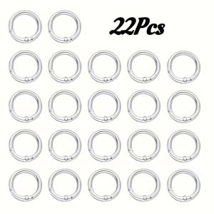 TEMU 22pcs 23.5mm/20mm 트리거 스프링 O-형 링 키체인, 합금 공예 DIY 액세서리, 가방, 지갑, 돈 가방 다목적 프레스 키체인에 적합|키링|키링부자재