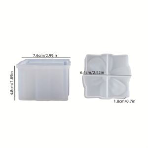 TEMU 레진 주조 몰드 세트 사각 리본 선물 상자 에폭시 몰드 DIY 보우노트 수납 케이스 몰드 핸드메이드 석고 플라스터 쥬얼리 정리함 홈 데코 만들기 용품