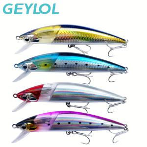 TEMU GEYLOL 4개입 38g 12cm/4.72인치 장거리 다이빙 미놀타 인조 미끼 루어 - 소금물 및 민물 낚시용 트레블 훅 멀티컬러 플래시 루어, 배스 송어 연어