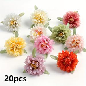 TEMU 20개 실크 수국 꽃 머리, 6.5cm 인공 수술 꽃다발 DIY 홈 데코, 파티, 결혼식 벽, 크리스마스, 데이, 추수감사절, 어머니의 날, 아버지의 날 - 용기 미포함, 휴일 장식 | 리얼리스틱 실크 꽃 | 컬러풀 실크 블룸