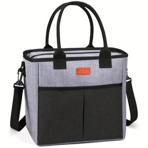TEMU 1pc 남성/여성용 절연 재사용 가능한 토트 백, 성인 열 전기 토트 백, 조절 가능한 크로스바디 스트랩, 작업/여행/야외/캠핑용 휴대용 쿨러 백, 식품 접촉 없음, 옥스포드 천, 캠핑 장비 | 세련된 토트 백 | 내구성 있는 핸들 백, 절연 백