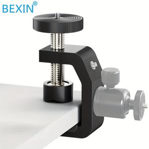 TEMU 1pc BEXIN 알루미늄 합금 C-클램프 삼각대 마운트, 스마트폰 및 카메라용 1/4