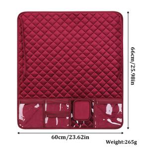 TEMU 1pc 재봉틀 소음 감소 침묵 패드 & 풋 페달 매트 세트, 미끄럼 방지 진동 감쇠 고무, 퀼팅 & 자수 공예 액세서리, 미술 보관 및 운송 - 빨간색