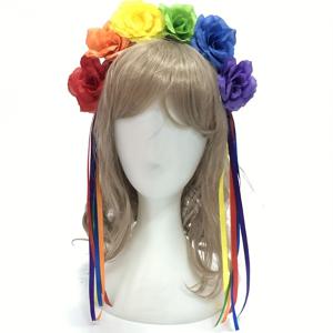 TEMU 1pc 우아한 귀여운 천虹 장식 헤드밴드, 다양한 색상의 리본 스트림러 - 드레스 업 파티용 단일 피스 헤어 액세서리