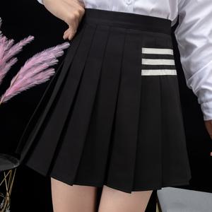 TEMU 여성용 2025 올시즌 프레피 플리츠 스커트 - 귀여운 A라인 짧은 치마, 사이드 , 논스트레치 원단, 손세탁 전용, 캐주얼 & 포멀웨어용 솔리드 컬러, 하이웨이스트 스커트, 매일 입기 좋은 패션, 부드러운 질감