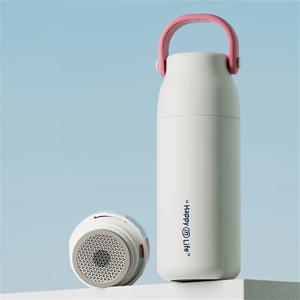 TEMU 16.91oz 스테인리스 스틸 보온컵 손잡이 포함 - 대용량, 야외 캠핑 및 여행용 휴대용 물병, 식품 안전, 화이트/핑크/그레이 색상 가능|트래블보틀
