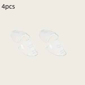 TEMU 4pcs 소프트 실리콘 측면 보호대 - 투명, 파란색, 빨간색 렌즈용 유연한 보호대, 작업, 여행 및 일상 사용에 이상적