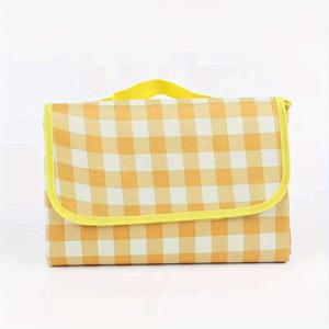 TEMU 1pc 39x59인 초대형 및 습기 방지 비섬 피크닉 매트 - 접이식, 휴대용 캠핑, 해변, 잔디 | 두꺼운 직물, 직사각형 폐쇄 셀 폼 패드, 봄 여행 및 야외 활동에 이상적, 해변 액세서리 | 체크무늬 패턴 매트 | 내구성 있는 피크닉 매트, 해변 매트