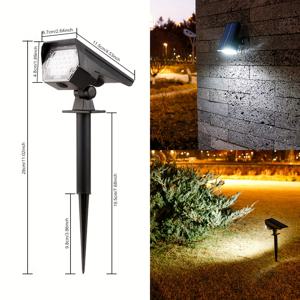 TEMU 1개 태양광 트레일 , 10LED, 24 LED 태양광 정원등, 접이식 반침입형 조명기구 플러그 홀더 포함, 플라스틱 램프쉐이드, 산책로·잔디밭·차도용 설치 하드웨어