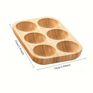 TEMU 1pc 이중 행 계란 홀더 - 냉장고 테이블탑용 목재 계란 정리 랙, 가정용 보관, 주방 필수품에 이상적 | 목재 계란 홀더 | 내구성 있는 목재 랙, 계란 홀더 랙