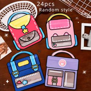 TEMU 24pcs 컬러풀한 학교 버스 디자인 선물 가방 - 투명한 프론트 패널과 파란색 지퍼가 있는 재미있는 및 컬러풀한 파티 선물 가방, 어린이를 위한 생일, 학교 행사 및 더 많은 것에 완벽합니다 | 재미있는 건설 주제 | 생동감 있는 디자인