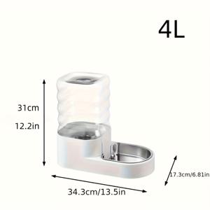 TEMU 자동 5L 애완동물 물주기기, 중력식 스테인리스 스틸 워터 디스펜서, 100% BPA 프리, 고양이 및 소형/중형견용 대용량 급수기