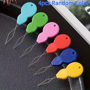TEMU 4pcs 랜덤 컬러 플라스틱 나사 쓰러, 나사 기계 수공예, 니트 수공예, 퀼트, DIY 수공예용 수동 쓰러 도구