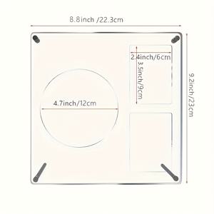 TEMU 투명 아크릴 CD 사진 디스플레이 스탠드 2개 카드 슬롯 및 중앙 홀더 포함 - K-팝 기념품, 음악 앨범, 사진을 위한 데스크 오거나이저 - 내구성 있는 홈 & 오피스 장식, 뮤직 데스크 액세서리