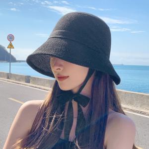 TEMU 여성용 통기성 버킷햇 3색상 선택 가능, 접이식 낚시꾼 모자, 컷아웃 페이스 바이저, 비치 아웃도어 캐주얼 방풍 선캡|벙거지모자