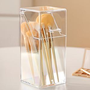 TEMU 1/2/3pcs 메이크업 브러시 투명 보관 상자, 먼지 방지 화장품 정리함, 화장대 정리함, 이상적인 어머니의 날 및 데이 선물, 대용량 메이크업 브러시 홀더 휴대용 브러시 보관 실린더 립스틱 눈썹 연필 아이 섀도우 브러시 펜 홀더|눈썹펜슬