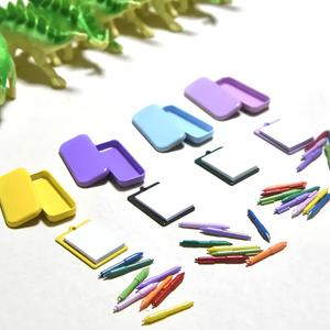 TEMU 미니 컬러풀 문구 세트 - 보관함, 클립 및 다양한 펜 포함 - 집, 졸업식, 생일 축하 행사에 적합, 놀이방과 파티 장식용으로 완벽 | 내구성 있는 플라스틱 소품