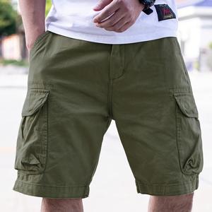 TEMU 다수의 포켓이 있는 남성용 여유로운 솔리드 카고 반바지, 여름용 캐주얼 반바지|남자반바지
