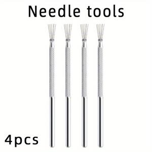 TEMU 점토 도자기 조각, 텍스처 모델링, 미술 용품을 위한 4pcs 점토 바늘 도구 점토 도자기 조각 텍스처링 모델링 도구를 위한 깃털 와이어 텍스처 도구