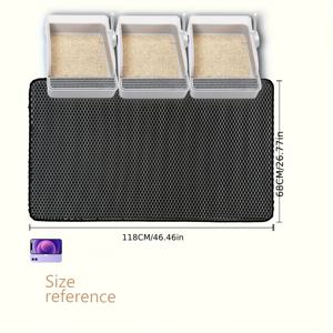 TEMU 큰 고양이 모래 패드, 아름다운 고양이 모래 패드, 벌집 구멍 모래 패드, 소변 방수, 쉽게 청소할 수 있음
