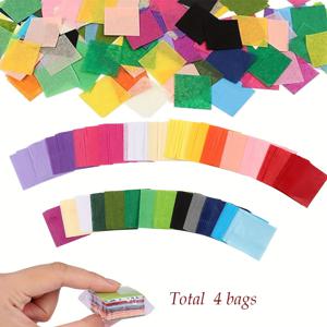 TEMU 2400장 무지개 티슈 페이퍼 스퀘어 – 1x1인치, 30가지 화려한 색상, DIY 공예, 스크랩북, 아트 프로젝트 및 교실 활동용, 스크랩북 필수품 | 장식 소재, 다양한 크래프트 용품