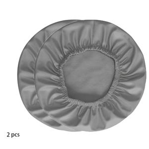 TEMU 탄성 PU 가죽 원형 의자 커버, 30cm-33.5인치, 미용실 소형 둥근 좌석 쿠션 커버, 미끄럼 방지 인조 가죽 카운터 스툴 커버