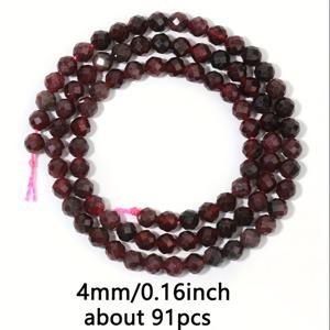 TEMU 천연 진홍색 석류석 구슬, 작은 다각형 2mm 3mm 4mm, DIY 브레이슬릿 목걸이 장신구 만들기용 루스 스페이서 구슬, 수작업 공예 용품, 예술 및 공예 용품, 장식용 구슬