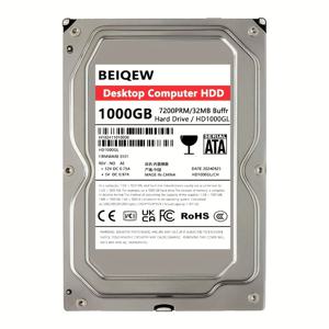 TEMU BEIQEW SATA 6.0Gbps 내부 하드 디스크 | 다양한 용량 옵션: 320GB/500GB/1TB | 고속 데이터 전송 | 7400 RPM | 16MB 캐시 메모리 | 데스크탑 호환 | 튼튼한 금속 케이스, 안전한 장착 설계 | 견고한 구조