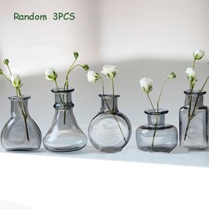 TEMU 3pcs 빈티지 미니 유리 화분 세트, 라운드 핸드 워시 전용 장식, PVC 프리, 인형집, DIY, 홈 데코, 집들이 및 생일을 위한 완벽한 선물, 꽃 테마, 크리스마스, 추수감사절, 데이, 어머니의 날에 적합