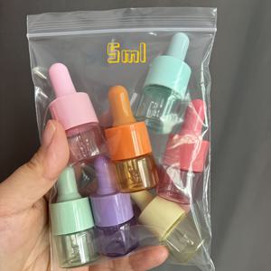 TEMU 7가지 색상의 충전식 미니 드로퍼 병, 빈 맥아론 컬러 유리 용기, 에센셜 오일 용기, 재사용 가능, 0.17Oz/0.34Oz 향수 용기.