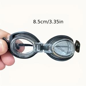 TEMU 5cm/8cm 블랙 플라스틱 미니어처 수영 안경 - 투명 & 블랙, DIY 공예 및 여행 액세서리용 창의적인 안경, 인형집 액세서리|즐거운 디자인|내구성 있는 구조, 수영 안경
