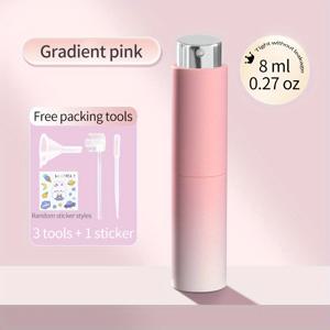 TEMU 1 세트, 재충전 가능한 화장용 스프레이 병, 고급 휴대용 향수 병, 8ml/0.27oz 향수 스프레이, 긴 막대 스프레이 헤드, 분수, 드로퍼, 스티커 포함, 향수, 수분 스프레이 및 모기 방지용으로 적합, 여행, 비즈니스 여행 사무실, 회전 휴대용 재충전 가능한 빈 병 디스펜서에 적합|향수