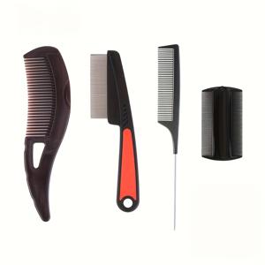 TEMU 4pcs 탈모 방지 헤어 케어 세트 - 스테인레스 스틸 미세 톱콤, 탈모 제거용 홀로우 톱콤, 헤어 콤빙 - 재사용 가능한 두피 케어 도구