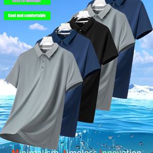 TEMU 5개의 남성 여름 반팔 폴로 셔츠 세트, 캐주얼하고 편안함, 통기성, 빠른 건조, 습기 방지, 간단한 디자인, 땀 방지